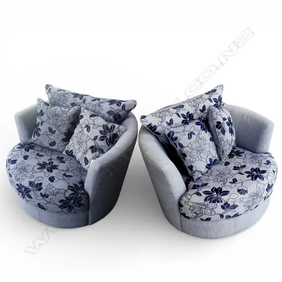 PR UPHOLSTERED SWIVEL CHAIRS W.1080 H.760mm