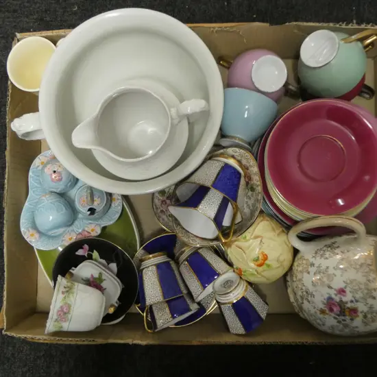 ASST. CHINA & PORCELAIN INCLDS ROYAL STAFFORD COFFEE SET