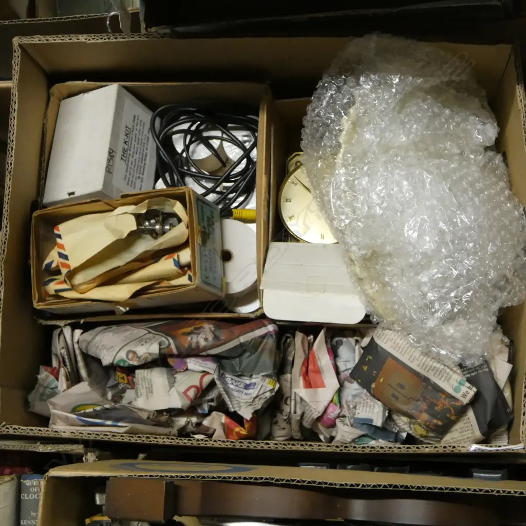 BOX LOT CLOCK GLASS FACES RESILVERING KIT CLOCK PARTS ETC Image 1++