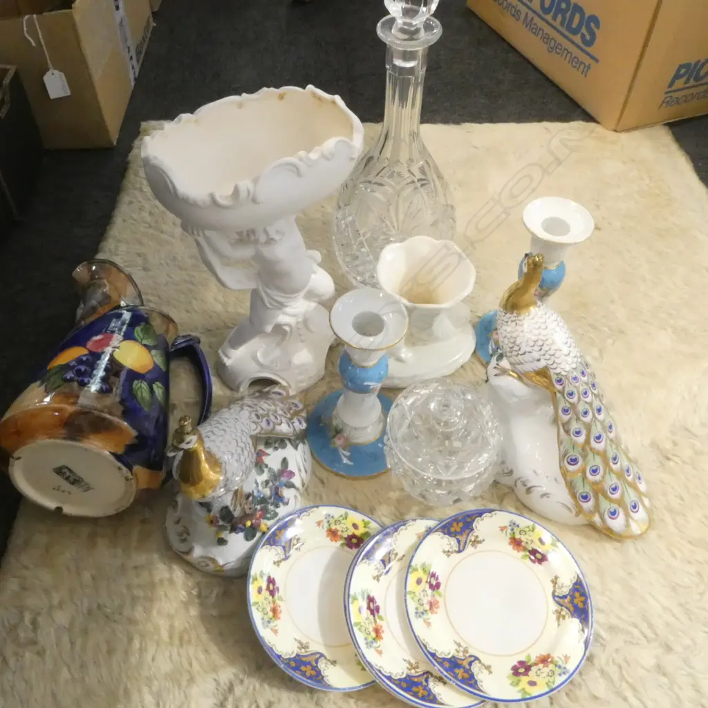 ASST. FANCY CHINA; TUNSTALL, STAFFORDSHIRE 'HEIRLOOMS', PR PEACOCKS etc AF Image 1++