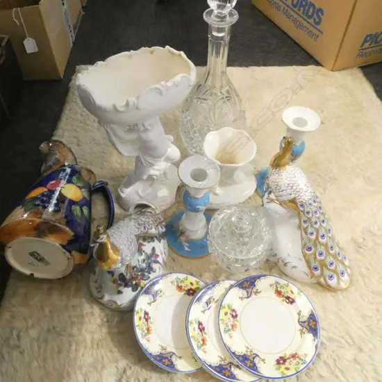 ASST. FANCY CHINA; TUNSTALL, STAFFORDSHIRE 'HEIRLOOMS', PR PEACOCKS etc AF