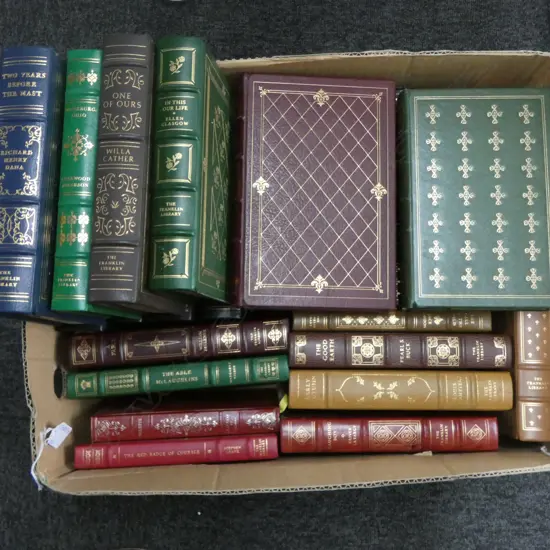 collection 25 LEATHER BOUND (various colours) FRANKLIN MINT BOOKS classical titles.