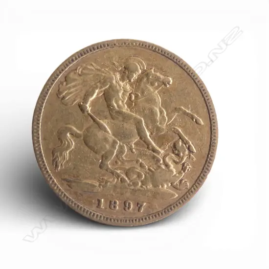 VICTORIAN 1897 GOLD HALF SOVEREIGN