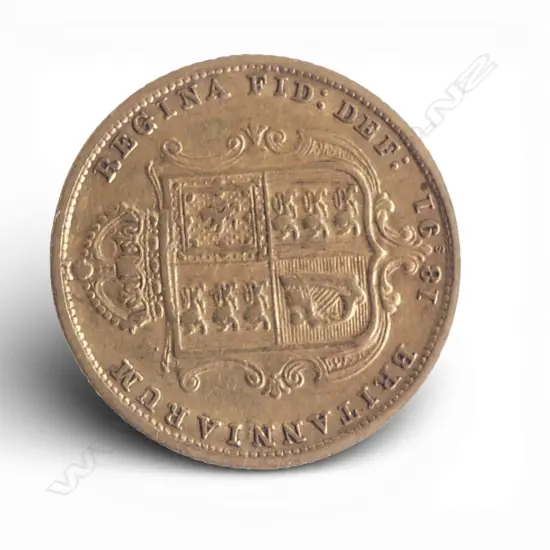 VICTORIAN 1891 GOLD HALF SOVEREIGN