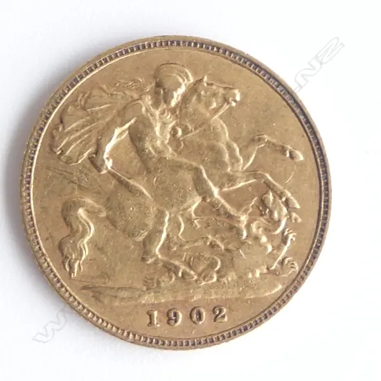 EDWARDIAN 1902 GOLD HALF SOVEREIGN