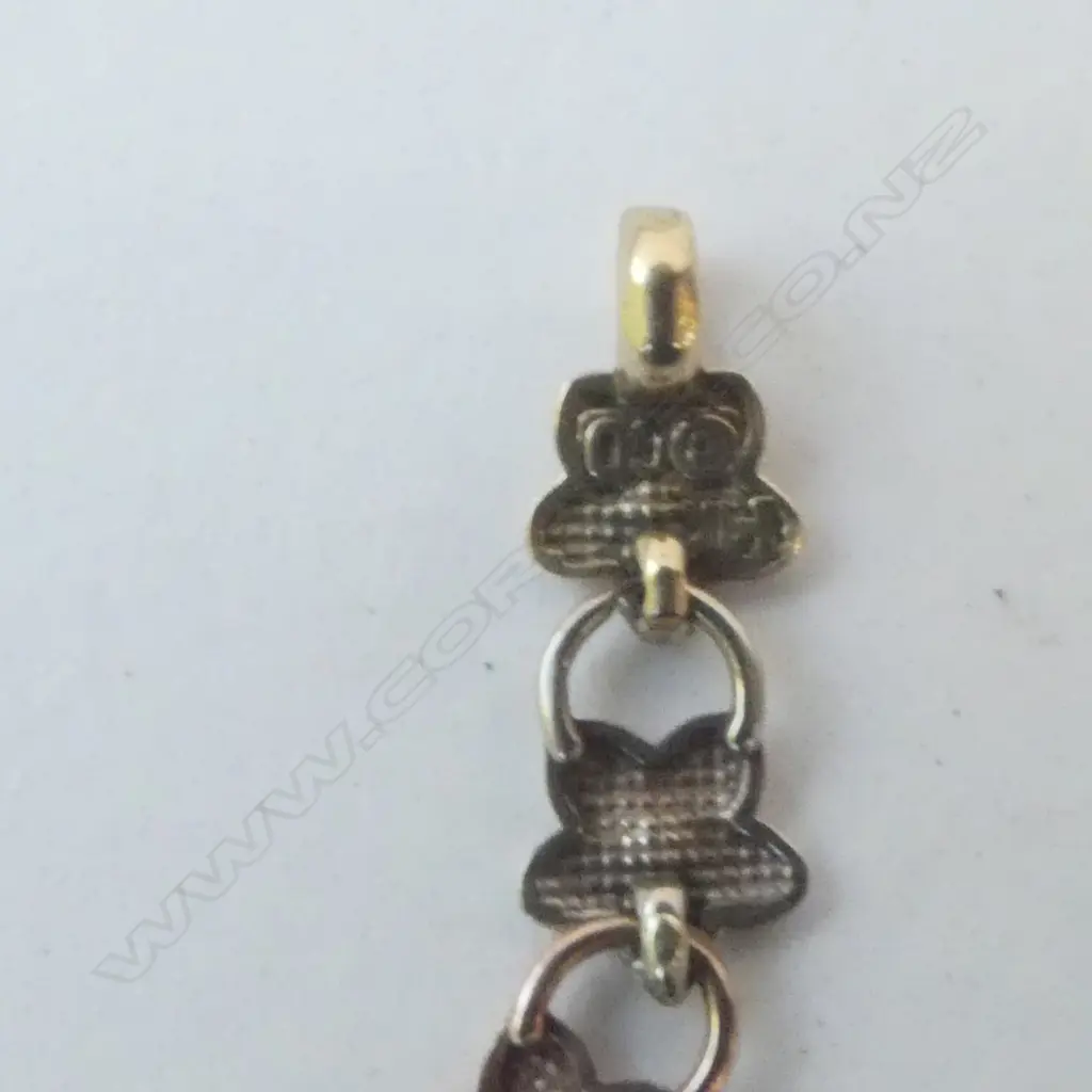 14CT MULTI COLOUR GOLD BRACELET L.200mm 4.9gms Image 1++