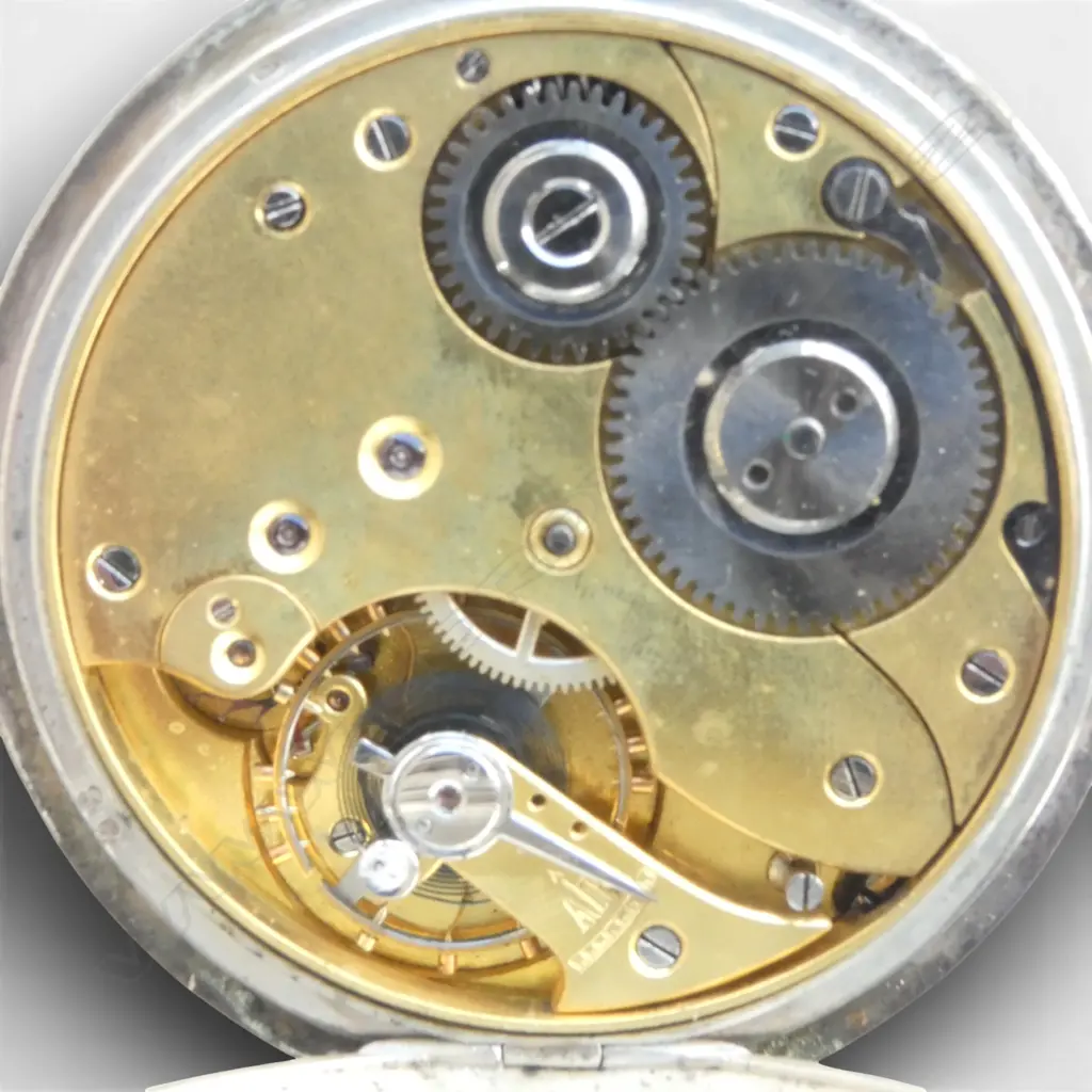 ANTIQUE SILVER NEILLO GENTS HUNTER FOB WATCH minor faults no pusher + crack to glass Image 1++