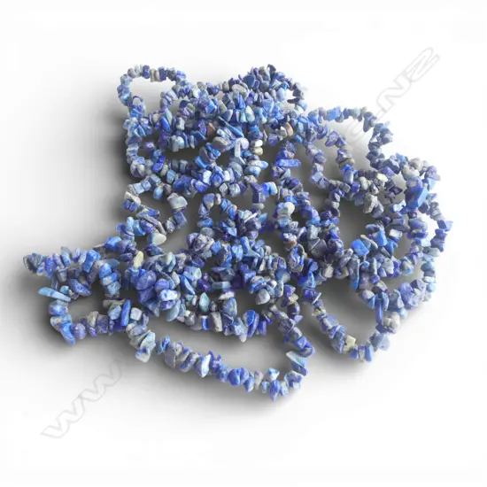 3 LAPIS CHIP NECKLACES