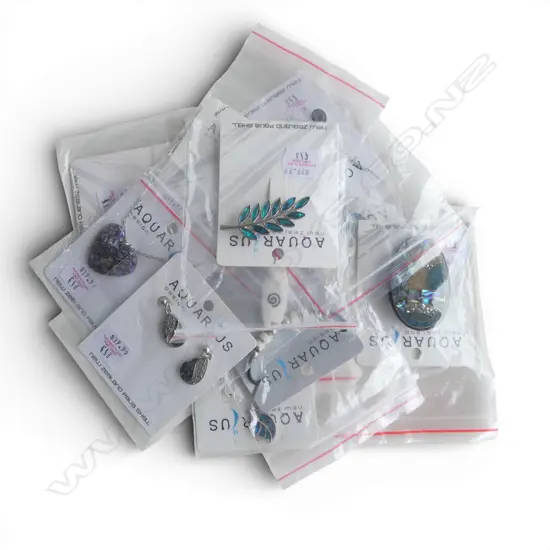 LRG QUANTITY SILVER PLATED PAUA JEWELLERY, new old stock