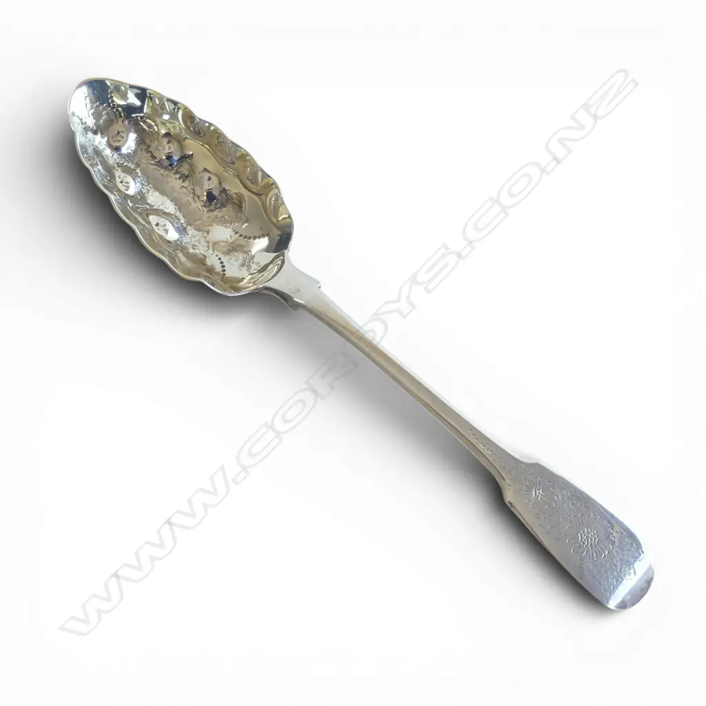 STG SILVER BERRY SPOON, LONDON 1807, 69gms Image 1++