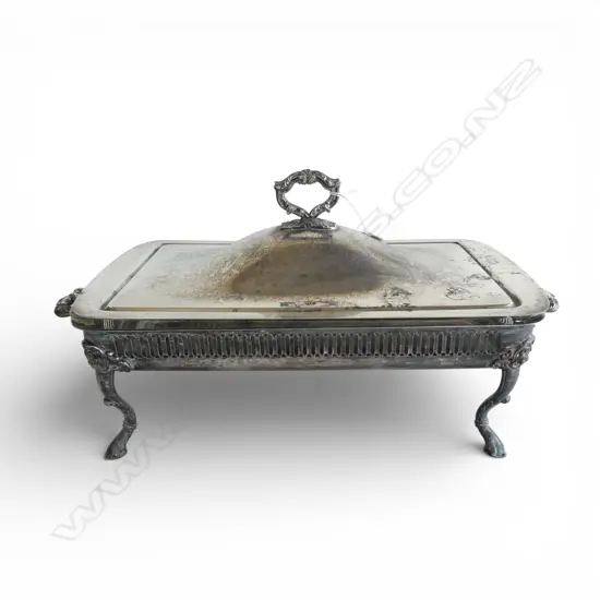 LG SILVER PLATE SERVING DISH W.485mm PLATING WITH FAULTS