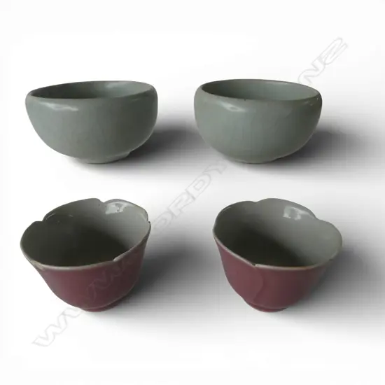 2 PRS ORIENTAL TEA CUPS 70mm dia