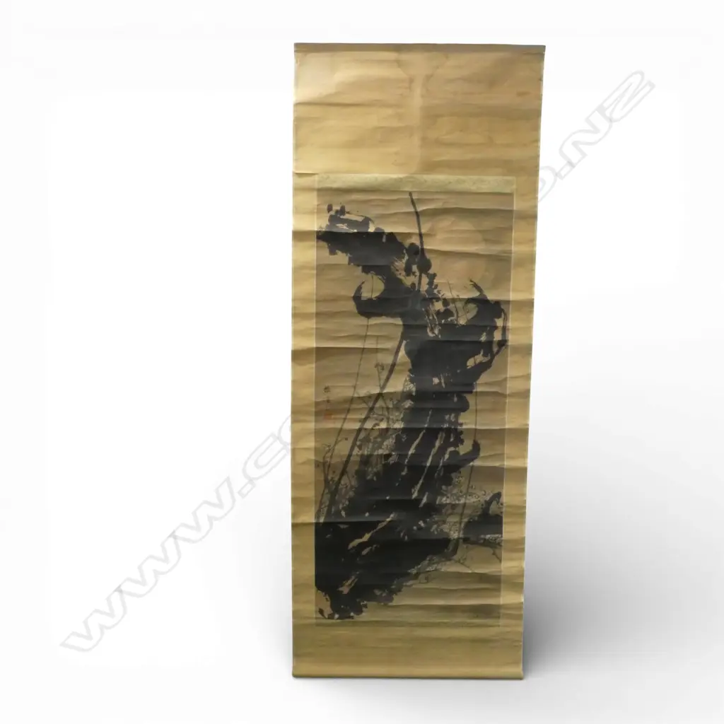 MEIJI PERIOD? JAPANESE SCROLL, PLUM TREE, ARTIST UNKNOWN  Image 1++