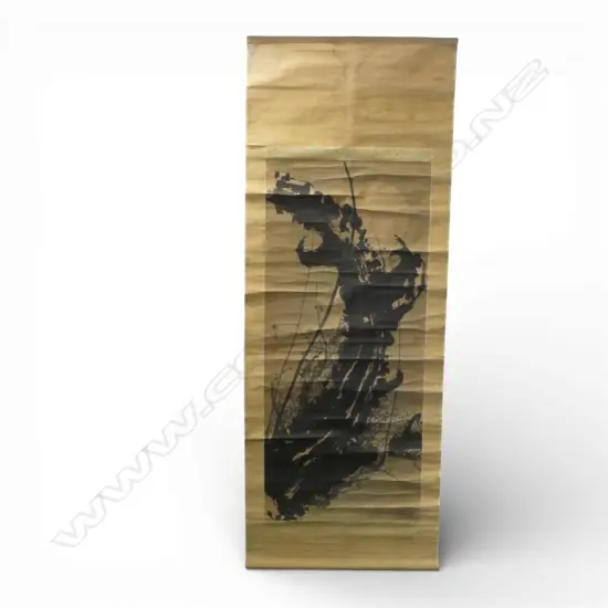 MEIJI PERIOD? JAPANESE SCROLL, PLUM TREE, ARTIST UNKNOWN 