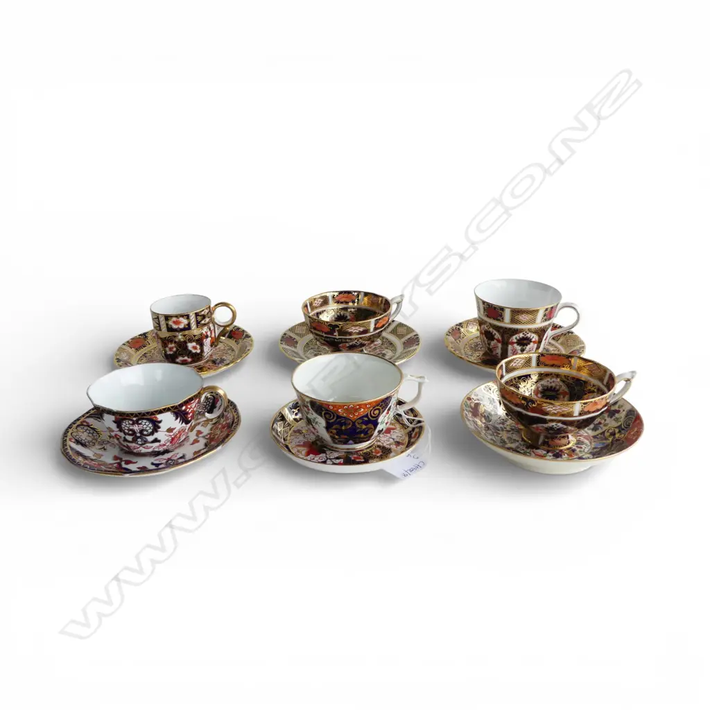 6 ROYAL CROWN DERBY TRIOS (1 LATE 18thC); ASSORTED Image 1++