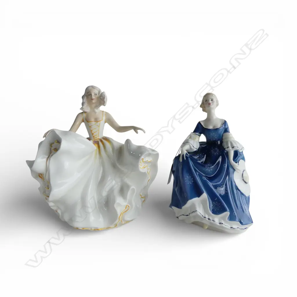 2 ROYAL DOULTON FIGURES 'SWEET SEVENTEEN' & 'HILARY' H.190mm Image 1++