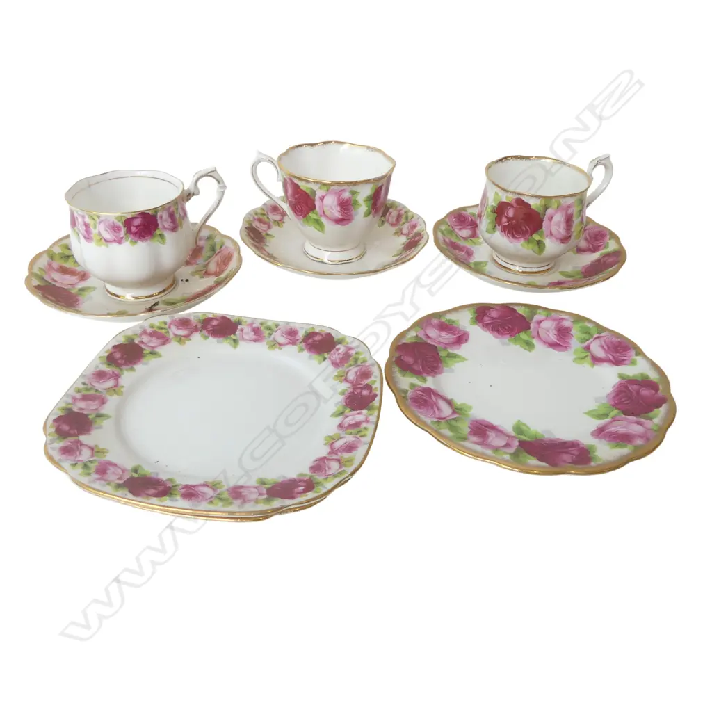 3 ROYAL ALBERT TRIOS Image 1++