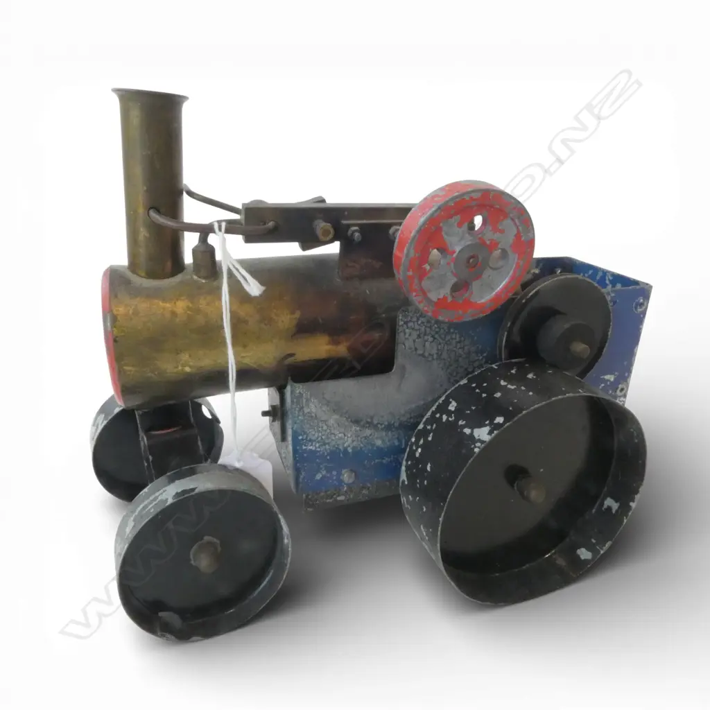 VINTAGE SCRATCH BUILT TRACTION ENGINE TOY L.220mm Image 1++