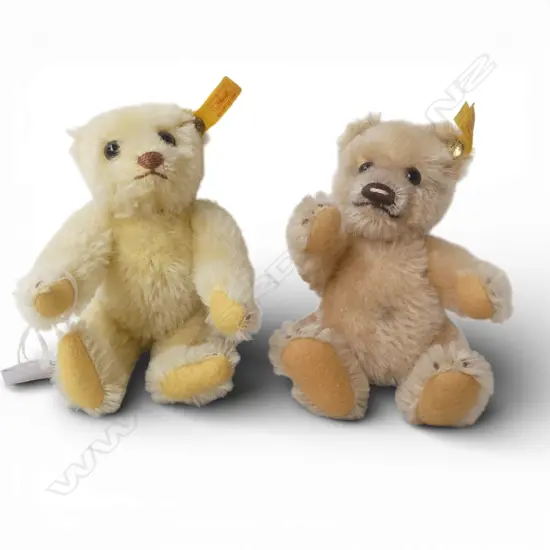 TWO STEIFF GERMAN TEDDY BEARS, BUTTONS IN EARS, L.170mm