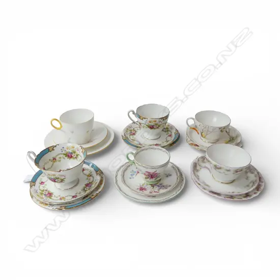 6 SHELLEY CHINA CSP SETS MIXED PATS