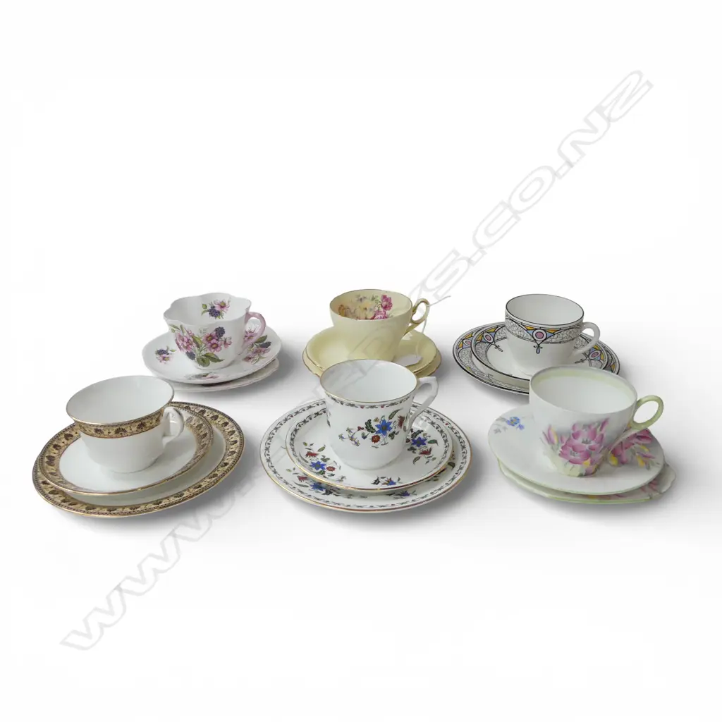 6 SHELLEY CHINA CSP SETS MIXED PATS Image 1++