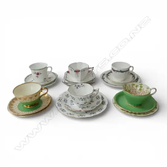 6 SHELLEY CHINA CSP SETS MIXED PATS