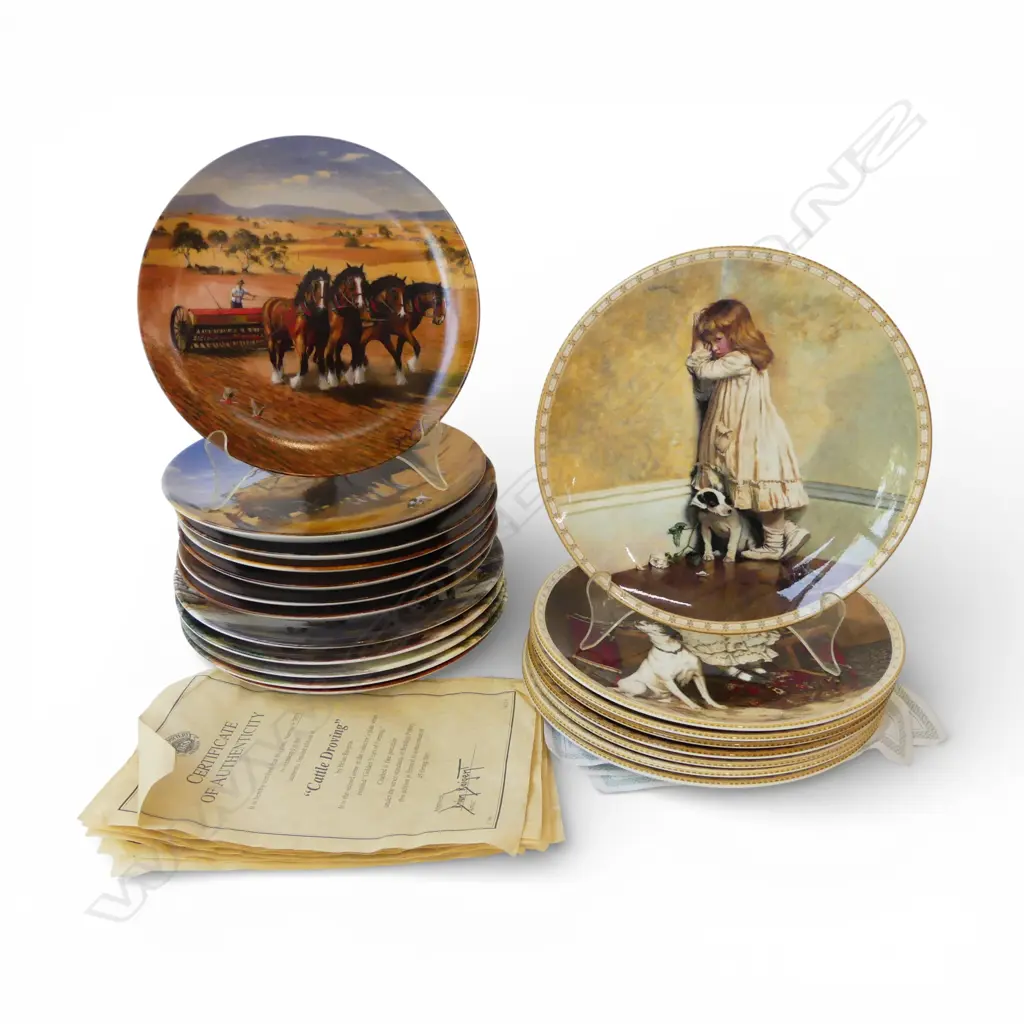 ASST. CABINET PLATES; 'GOLDEN YEARS OF FARMING', RD 'THE VILLAGE SHIRES' & RD 'A VICTORIAN CHILDHOOD' Image 1++