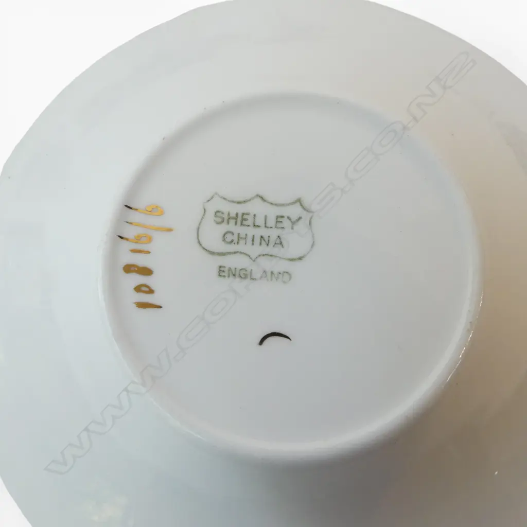 10 SHELLEY CHINA MISS MATCHED COFFEE CANS & 1 COFFEE POT Image 1++