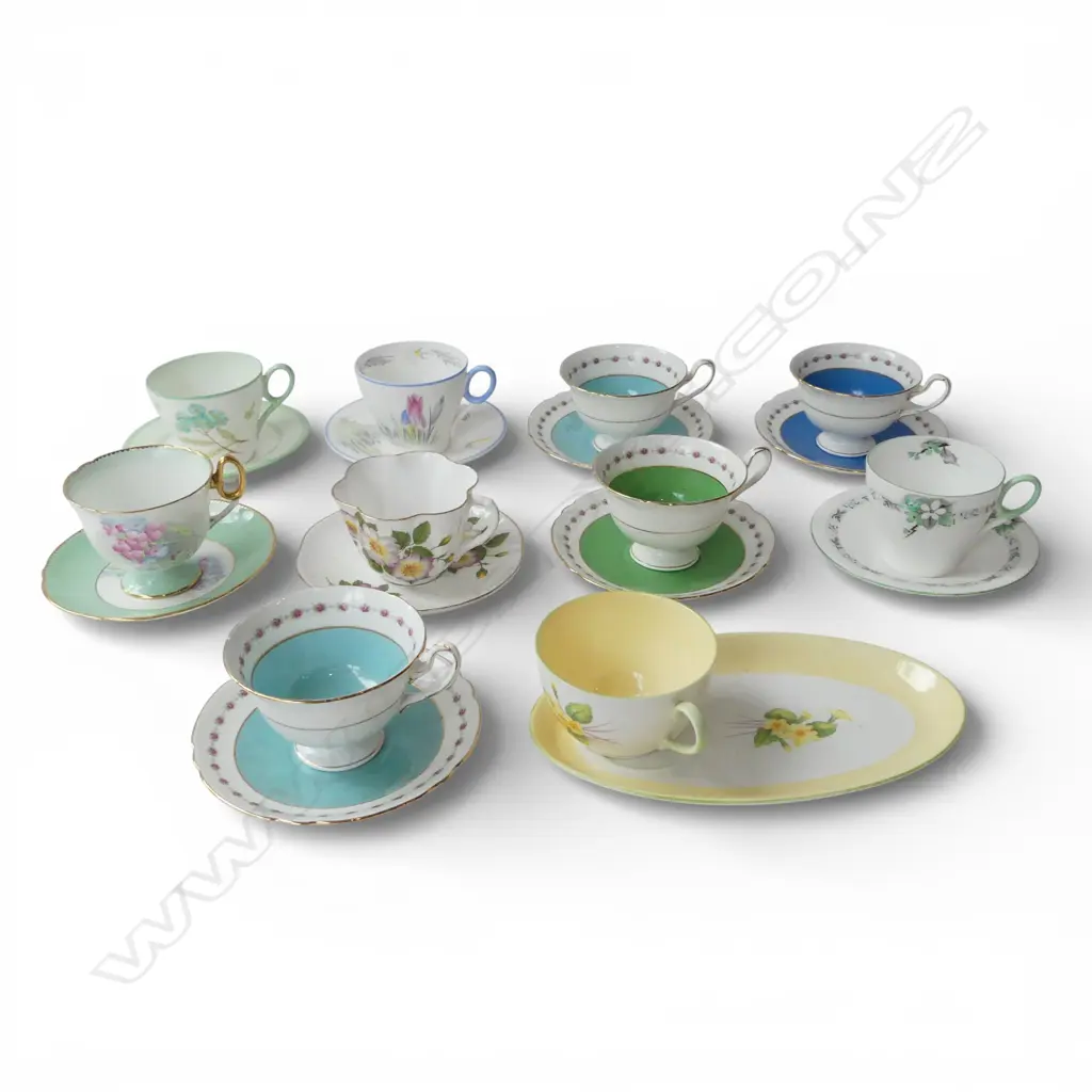 10 SHELLEY CHINA C/SS MIXED PATS Image 1++