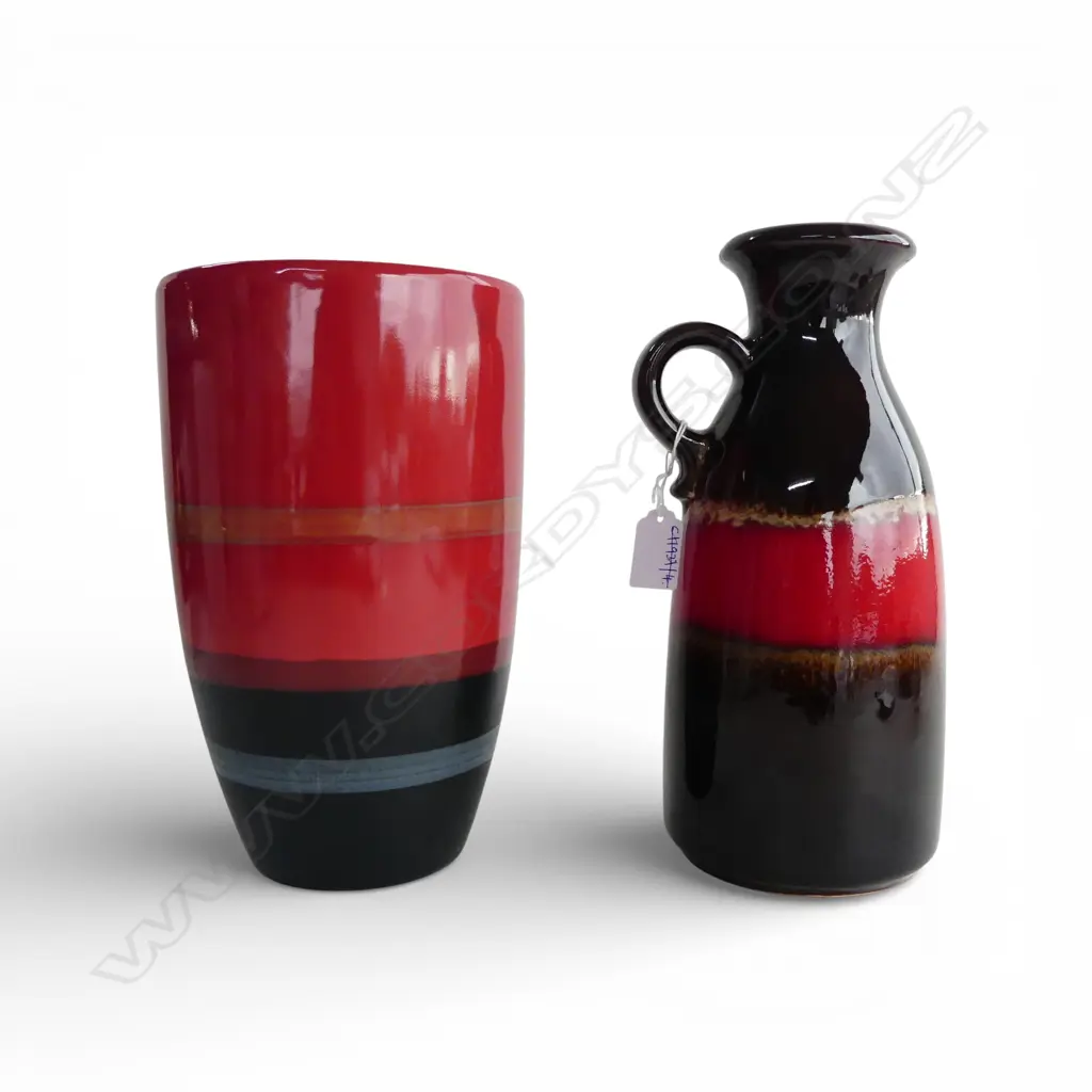 RETRO W. GERMAN VASE H.265mm + ANOTHER Image 1++