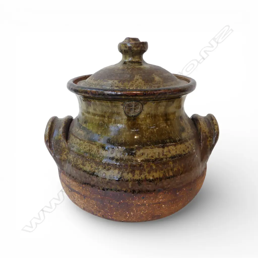 ANDREW VAN DER PUTTEN N.Z. STUDIO POTTERY STORAGE JAR H.220mm Image 1++
