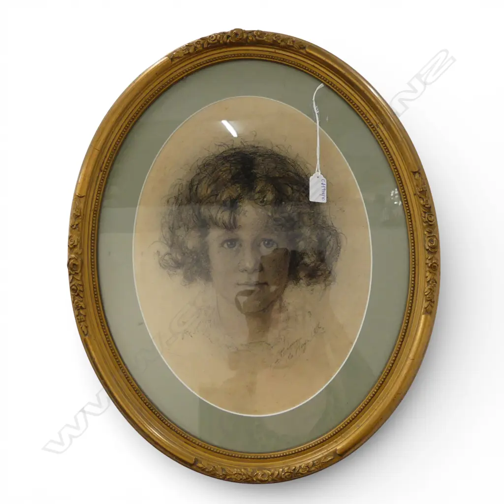 20thC ARTIST UNKNOWN, PORTRAIT OF H. J. GRAAF,  PENCIL ON PAPER, SIGNED & DATED 1916 395x290mm Image 1++