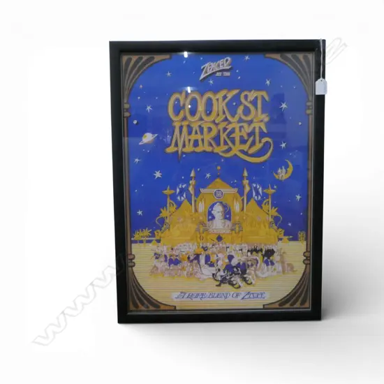 A 1970s COOK ST MARKET POSTER DESIGNED BY FRANK WOMBLE 600 x 435mm