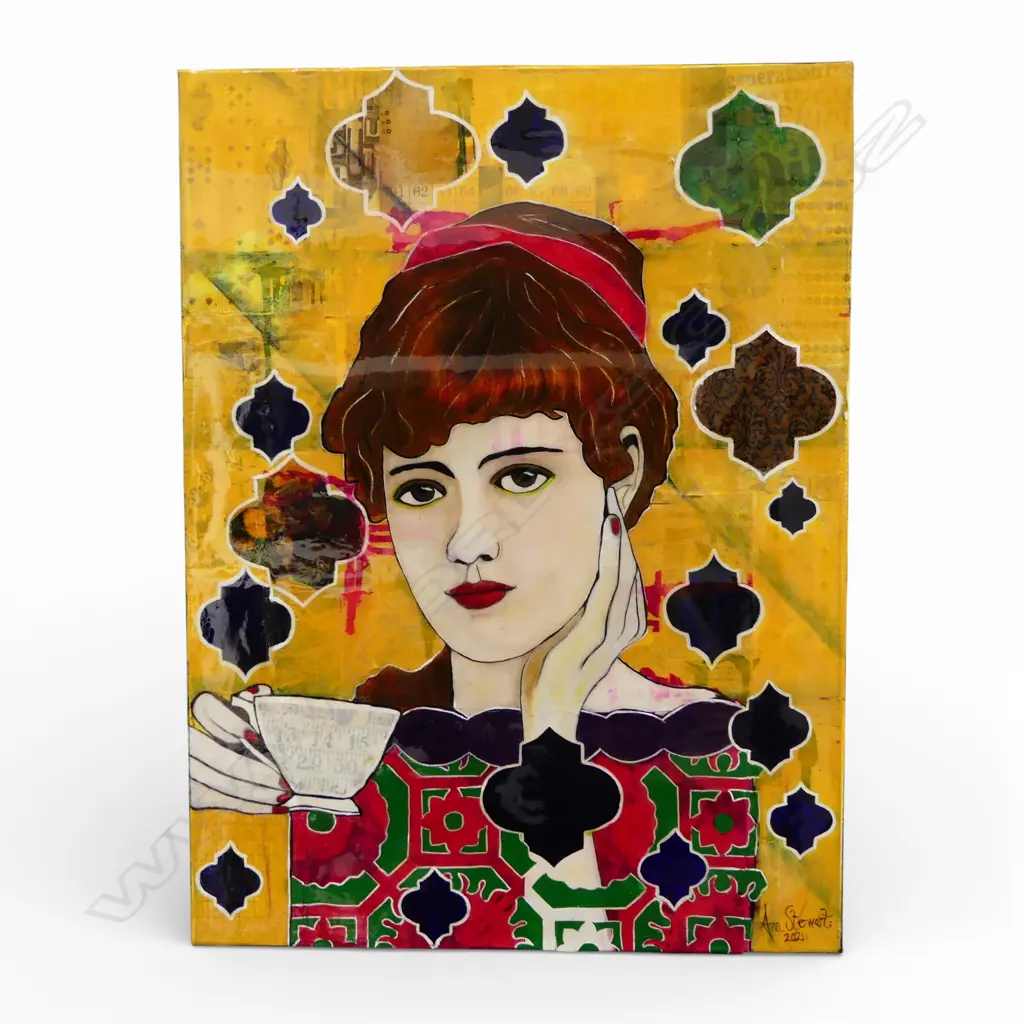 ANN STEWART, MIXED MEDIA, DATED 2021, 600x450mm Image 1++