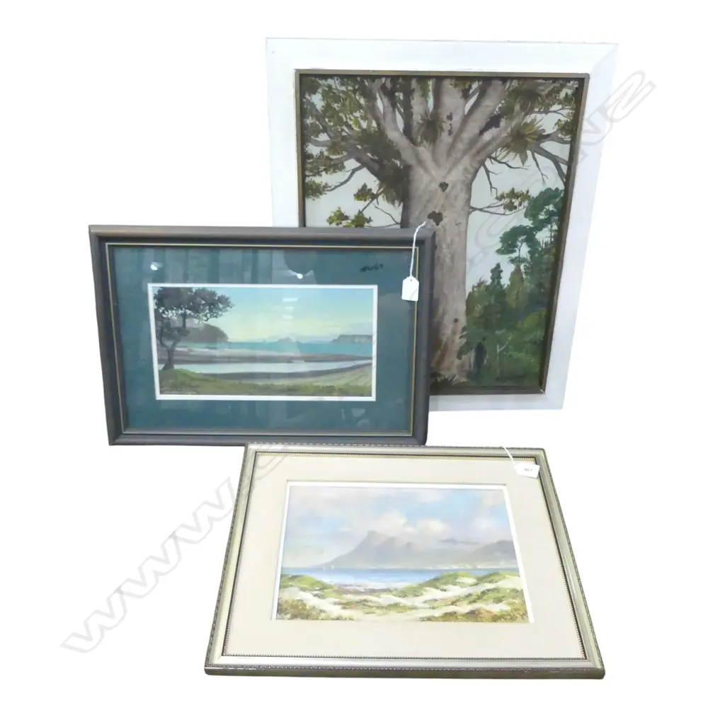 3 PAINTINGS; TANE MAHUTA, MERCURY BAY & OTHER UNTITLED Image 1++