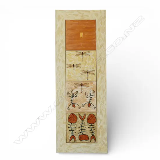 G. ANOM, FISH AGU, ACRYLIC ON CANVAS, 1400x500mm