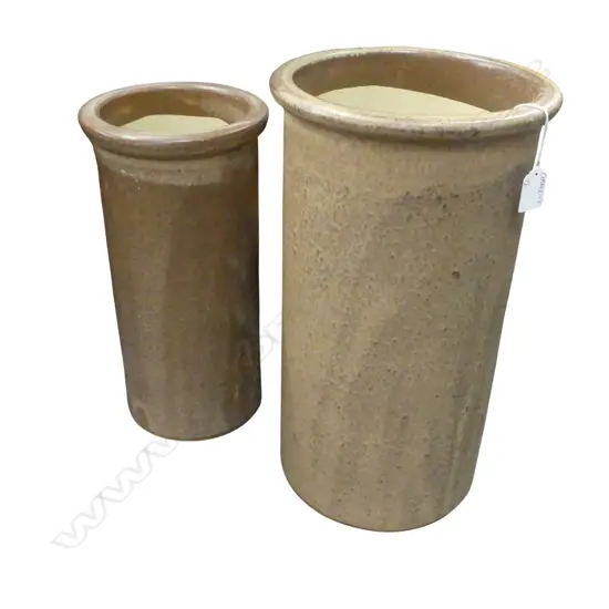 2 LARGE CERAMIC POTS H.430/370mm