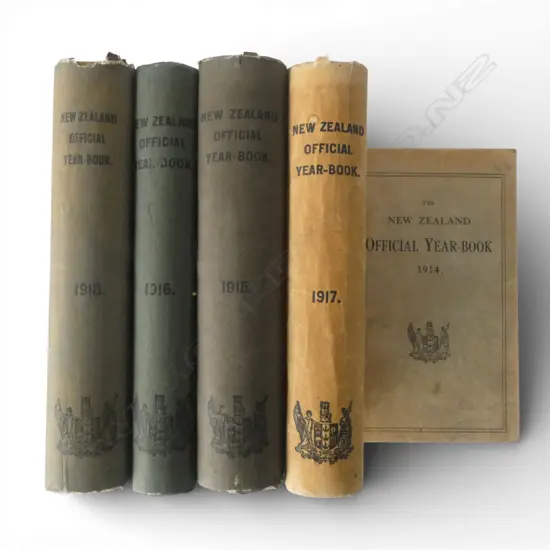 5 VOLS. NZ OFFICIAL YEAR BOOK 1914-1918
