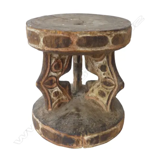 CARVED STOOL FROM PAPUA NEW GUINEA H.255mm