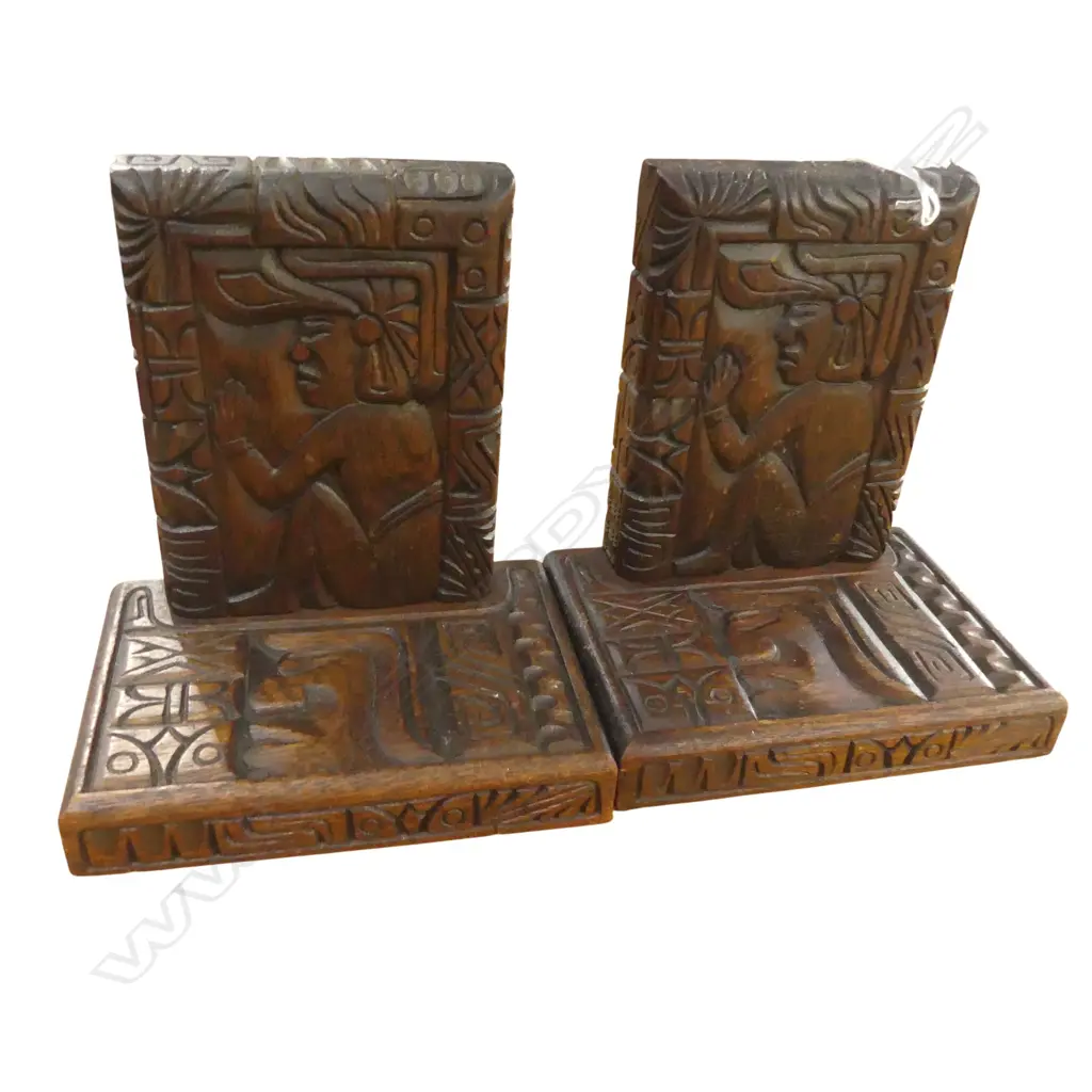 PR CARVED EL SALVADOR BOOKENDS Image 1++