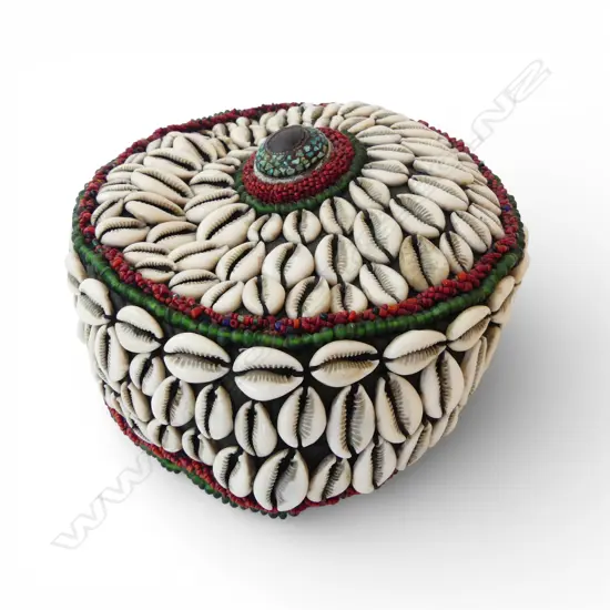 COWRY SHELL & BEADED HEAD ADORNMENT 