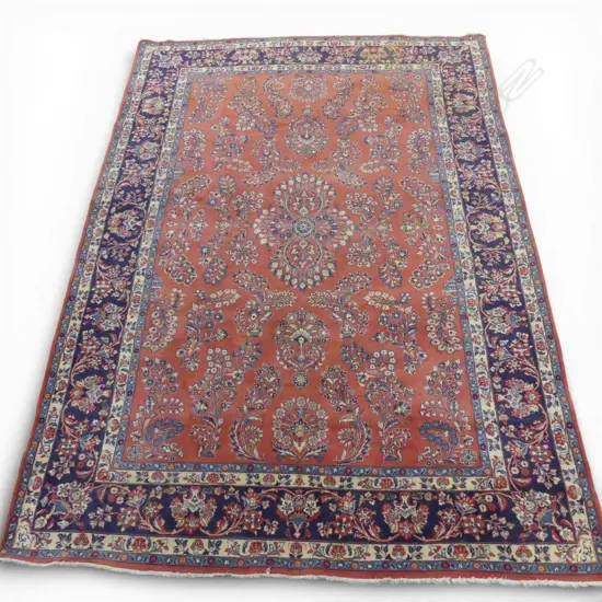 HAND KNOTTED WOOL PILE CARPET 3500x2450mm STAIN IN ONE CORNER