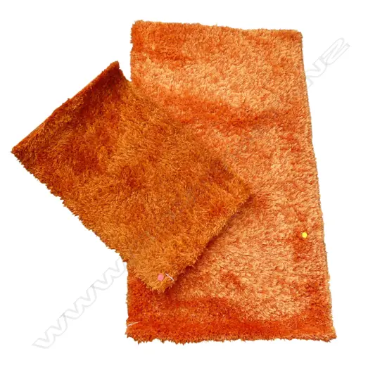 2 MACHINED RUGS 1280 X 750MM AND 830 X 530MM