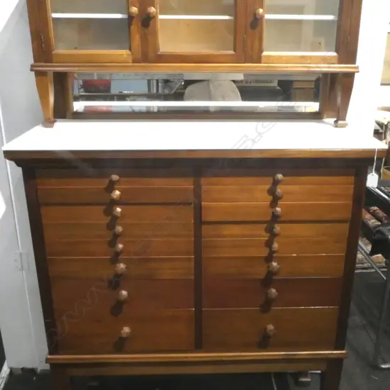 VINTAGE DENTISTS CABINET with 16 assorted drawers some fitted 915x365x1480mm