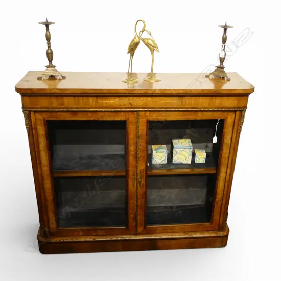 VICTORIAN INLAID WALNUT PIER CABINET 1215x350x1050mm