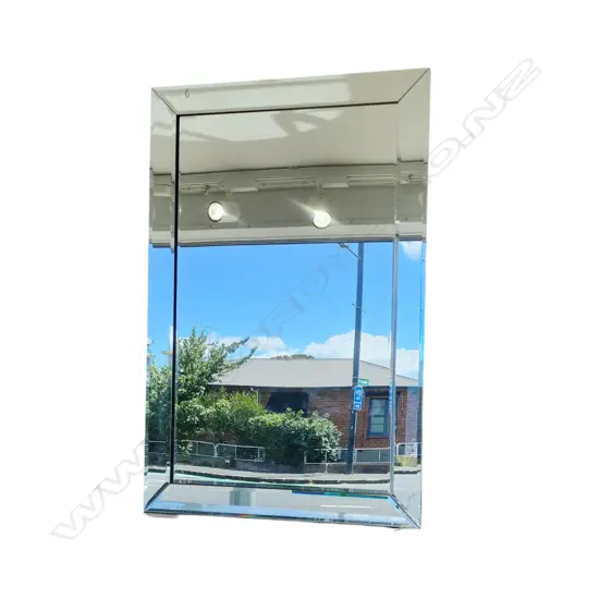 LARGE, RECTANGULAR, FRAMELESS BEVELLED MIRROR 1200 x 800 mm