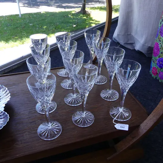 12 WATERFORD CRYSTAL GLASSES H.165mm