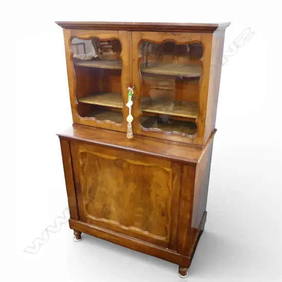 VINTAGE DUTCH MAHOGANY CHINA CABINET 915x480x1470mm