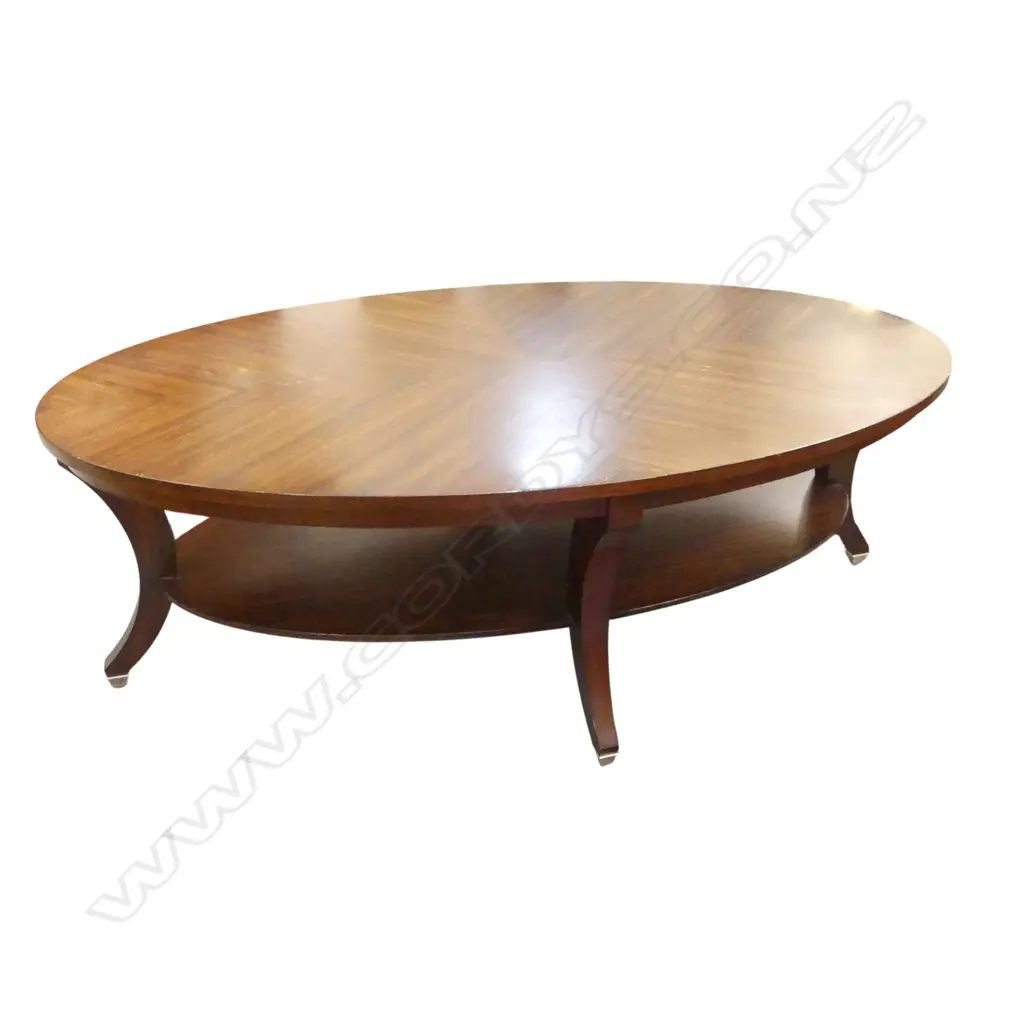 ETHAN ALLEN OVAL COFFEE TABLE 1370x790x470mm Image 1++