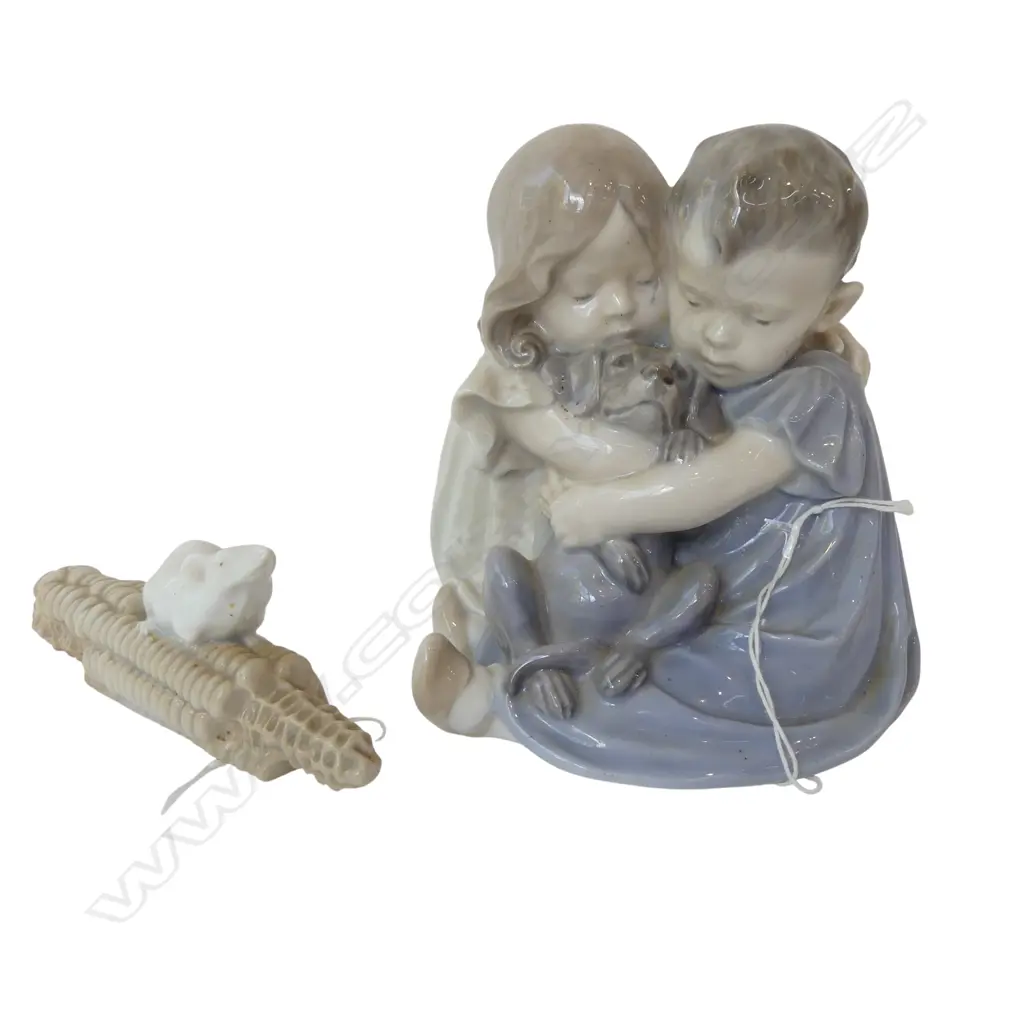ROYAL COPENHAGEN FIGURAL GROUP & MOUSE ON CORN COB 155MM (H) Image 1++
